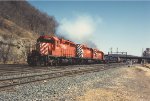 Westbound manifest comes out of the yard